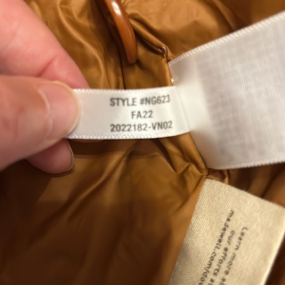 Madewell Air Puff Quilted Shirt Jacket Warm Coffee Burnt Orange Medium - Picture 14 of 14